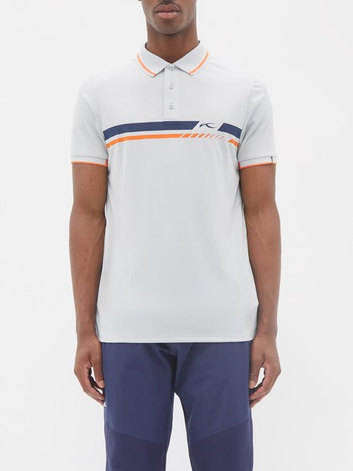 KJUS Stripe-print Jersey Polo Shirt