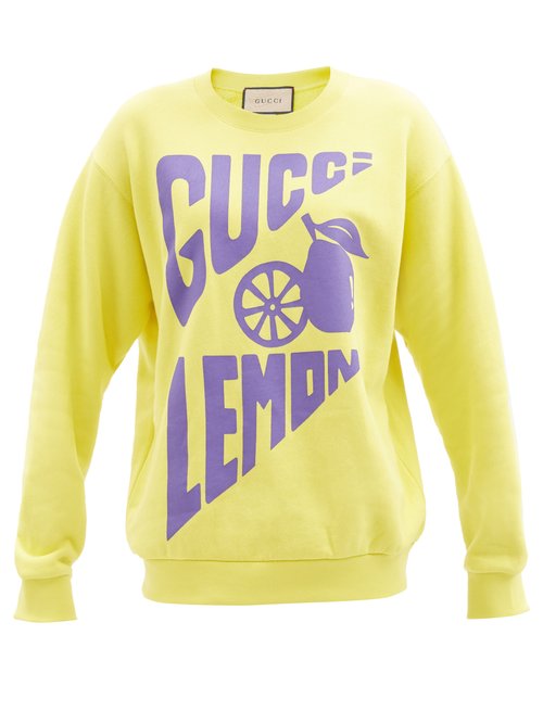 Lemon-print Cotton-jersey Sweatshirt