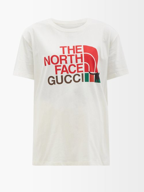 X The North Face Printed Cotton-jersey T-shirt