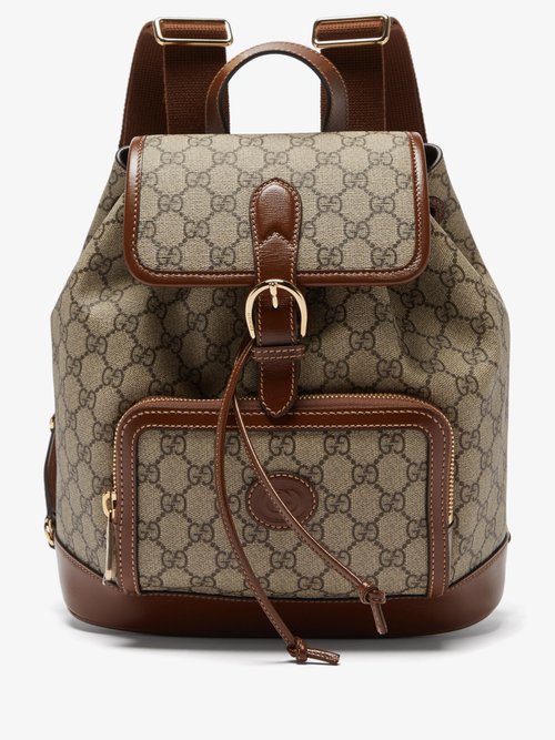 Gucci - GG-supreme Canvas And Leather Backpack - Mens - Multi