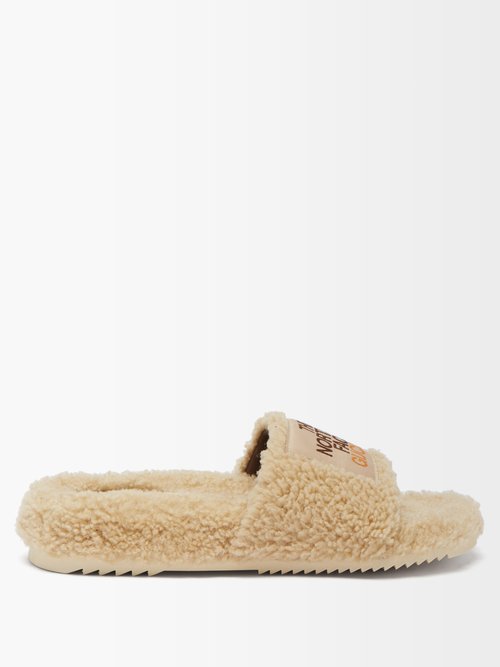 X The North Face Shearling Slides