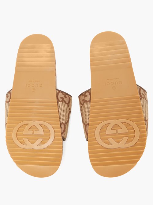 Men's maxi GG canvas slide sandal