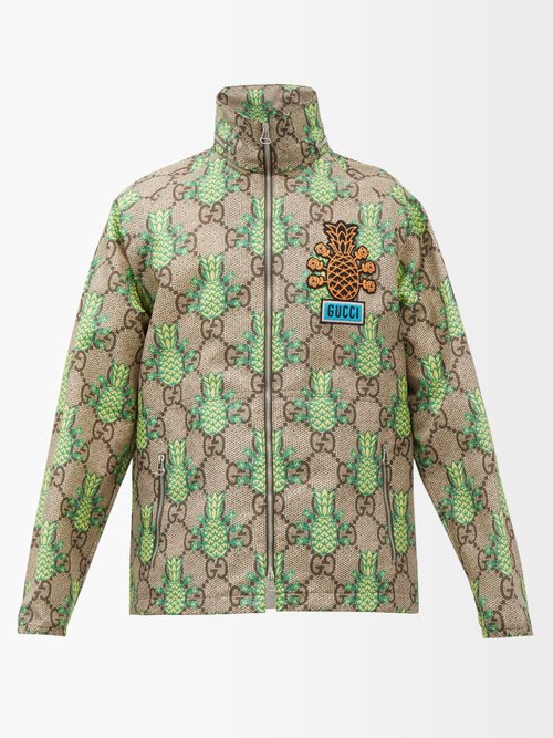 GG Pineapple-print Nylon-twill Jacket