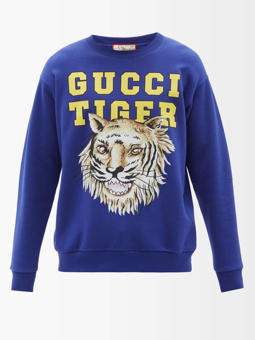 Gucci Tiger-print Cotton-jersey Sweatshirt