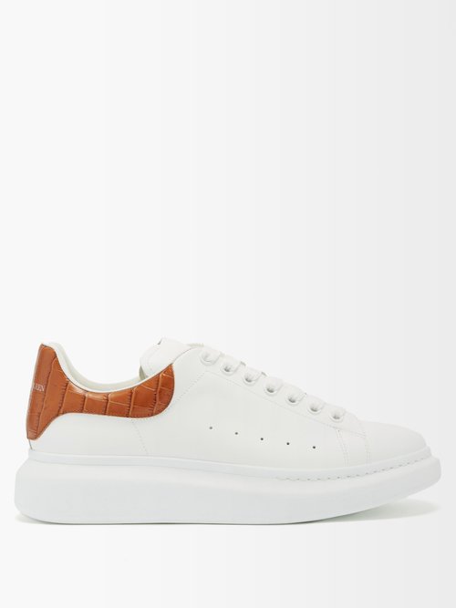 Alexander McQueen Oversized Raised-sole Leather Trainers