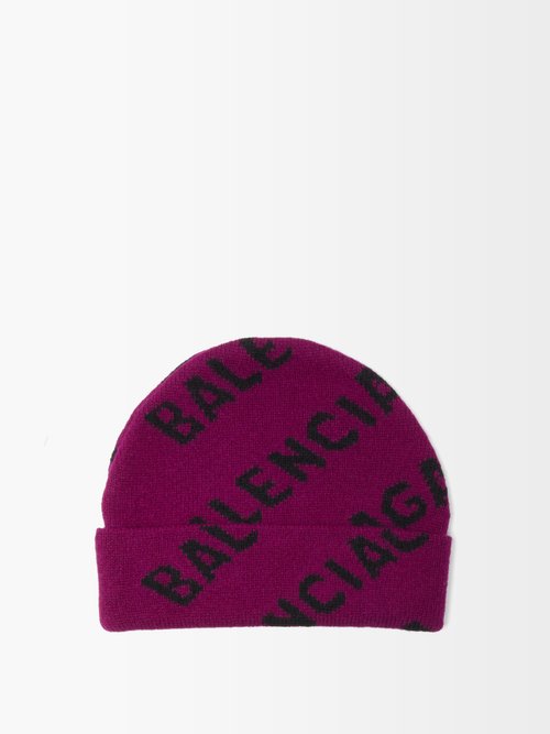 Logo-jacquard Wool-blend Beanie Hat
