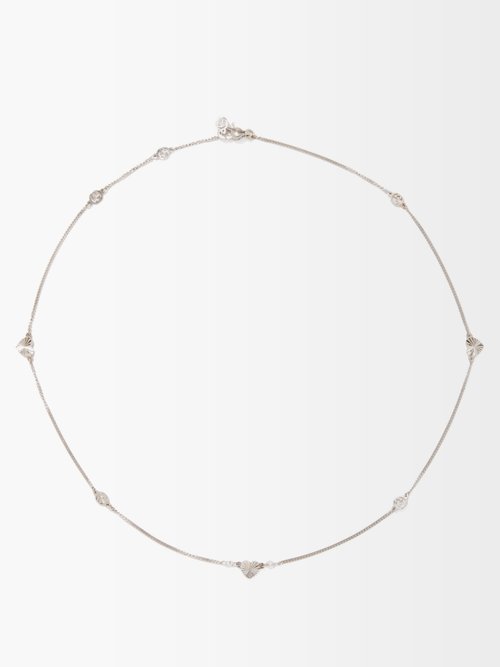 GG Heart Diamond & 18kt White-gold Necklace