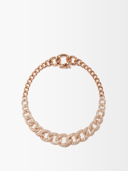 Gradual Diamond & 18kt Rose-gold Bracelet