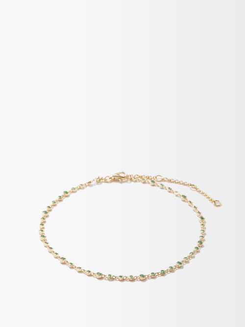 Shay Infinity 18-karat Gold Emerald Anklet In Yellow Gold