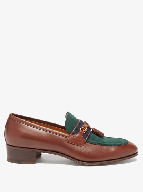 Paride Tasselled Leather And Suede Loafers