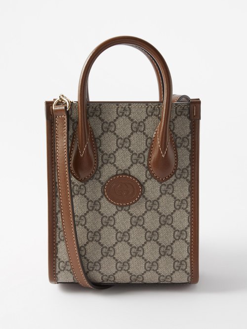 Gucci Mini Gg-canvas And Leather Tote Bag