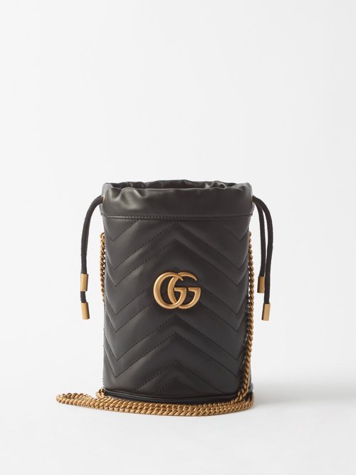 GG Marmont Leather Bucket Bag