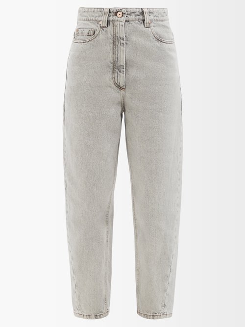 Brunello Cucinelli High-rise Cropped Tapered-leg Jeans