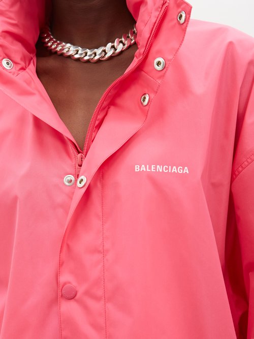 Balenciaga Logo-Print Rain Jacket