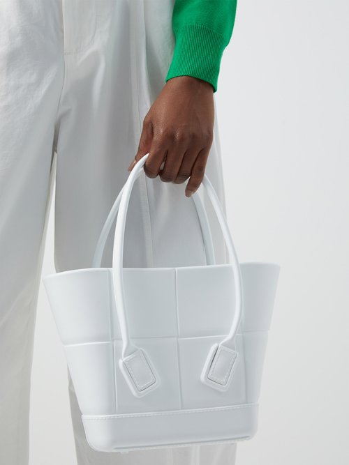 Bottega Veneta Arco Small Intrecciato-effect Rubber Tote Bag