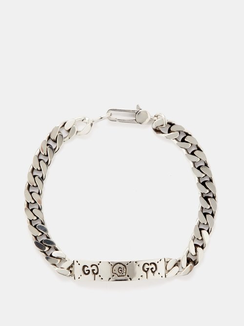 X Trouble Andrew Guccighost Silver Bracelet