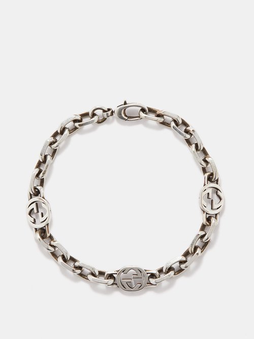 GG-link Antiqued Sterling-silver Bracelet