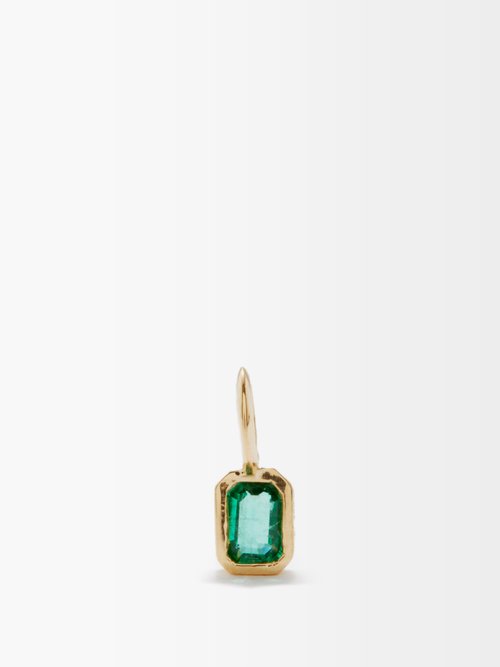 Lizzie Mandler Solitaire Emerald & 18kt Gold Charm