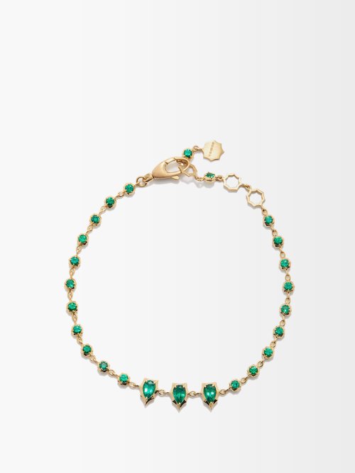 Jade Trau Envoy Emerald & 18kt Gold Bracelet