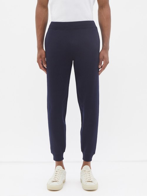 Gabriela Hearst - Rod Knitted Wool Track Pants - Mens - Navy