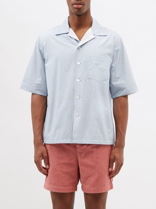 Auralee Terry Striped-cotton Shirt | Smart Closet
