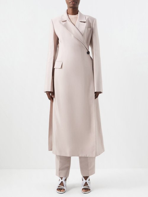 Buy Peter Do - Ao Dai Technical-blend Coat Light Pink online - shop best Peter Do clothing sales