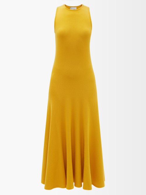Buy Gabriela Hearst - Fiori Merino Maxi Knitted Dress Orange online - shop best Gabriela Hearst clothing sales
