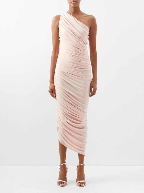 Norma Kamali - Diana One-shoulder Jersey Dress Light Pink