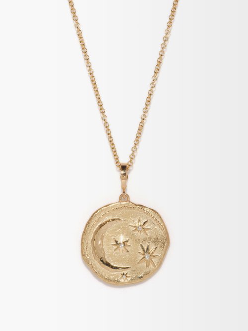 AZLEE Cosmic Diamond & 18kt Gold Necklace