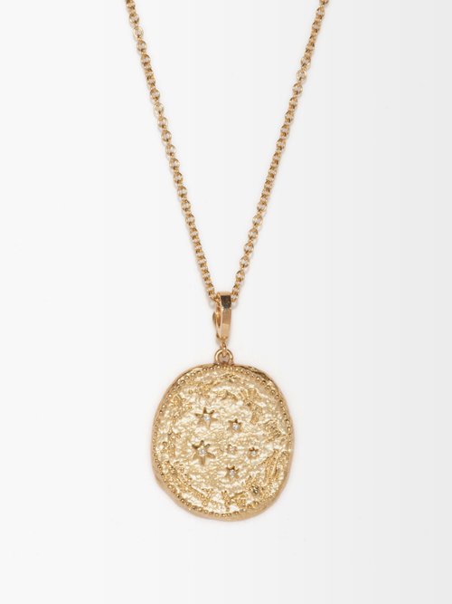 AZLEE Zodiac Diamond & 18kt Gold Necklace