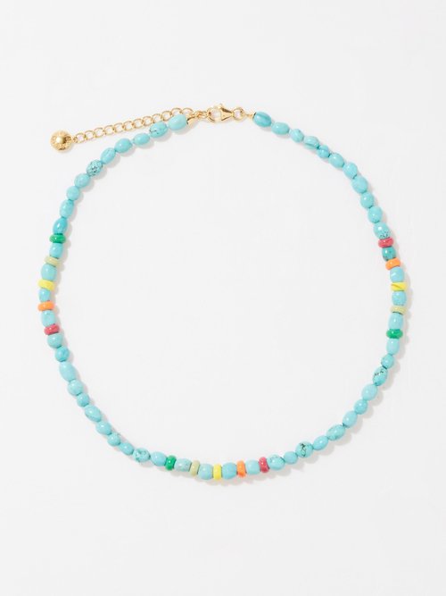 Fry Powers Sunrise Turquoise & 14kt Gold-plated Necklace
