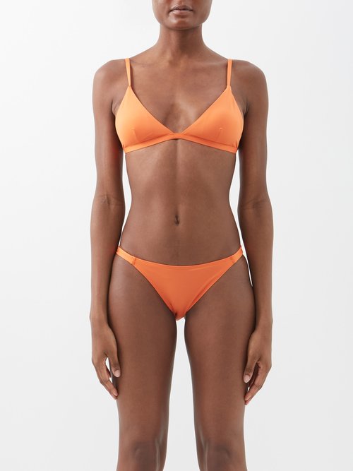 asceno - genoa triangle bikini top womens orange