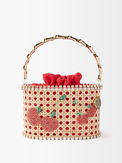 Rosantica - X Anna Dello Russo Crystal-embellished Handbag - Womens - Beige Multi