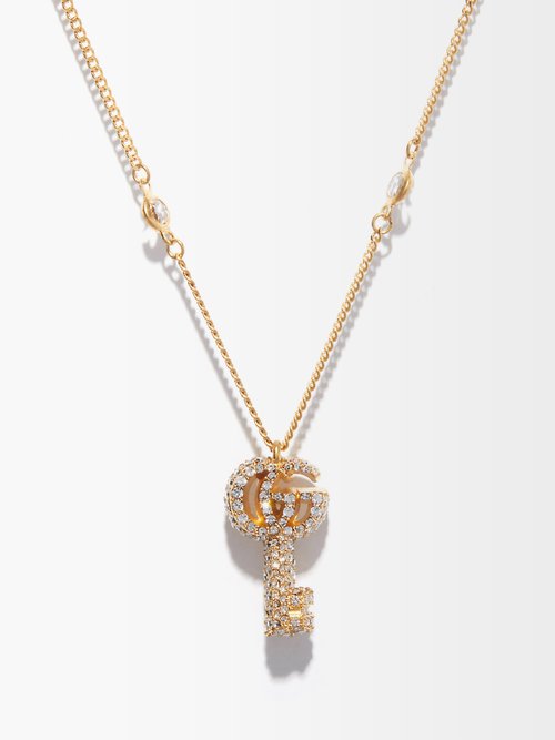 Gucci – GG-key Crystal-embellished Necklace – Womens – Crystal