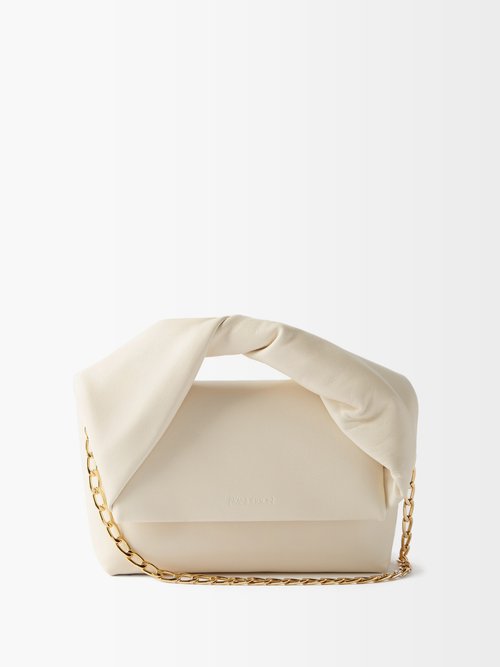 JW Anderson - Twister Leather Shoulder Bag - Womens - White