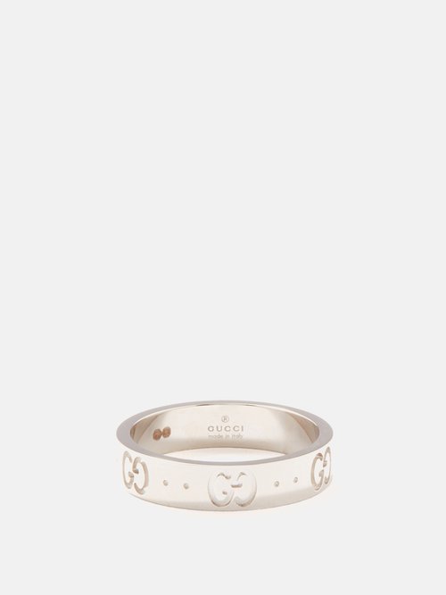 Gucci – Icon Gg-engraved 18kt White-gold Ring – Womens – White Gold