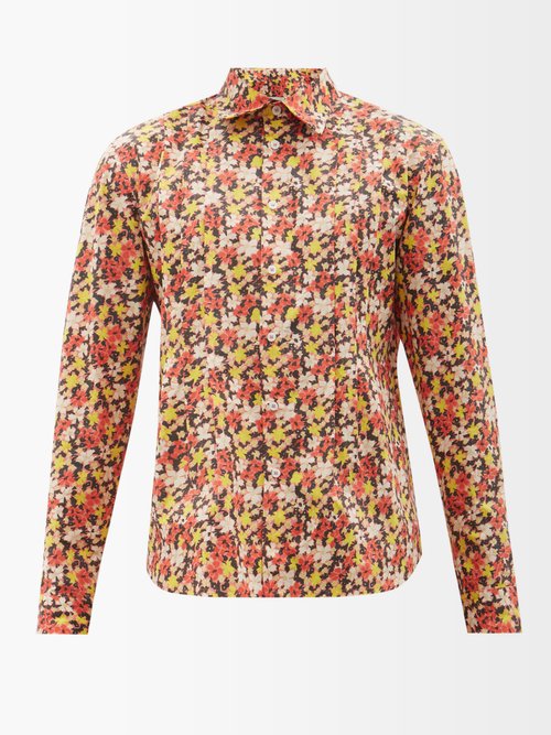 Molly Goddard Craig Pintucked Floral-print Cotton Shirt | Smart Closet