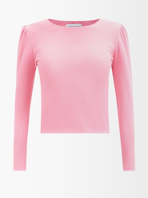 Cossie + Co - The Leigh Long-sleeve Rash Guard - Womens - Light Pink