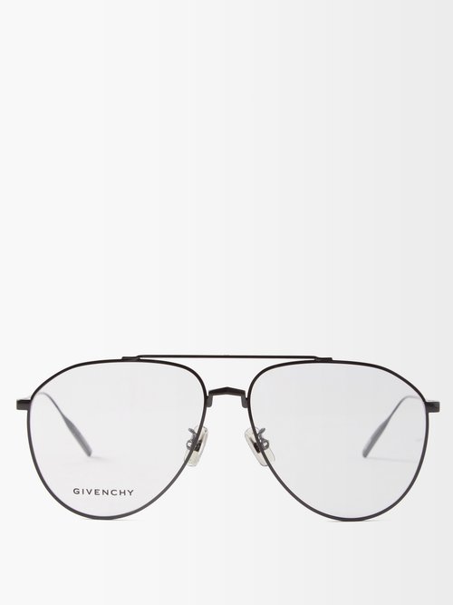 Givenchy - Avaitor Metal Glasses - Mens - Black