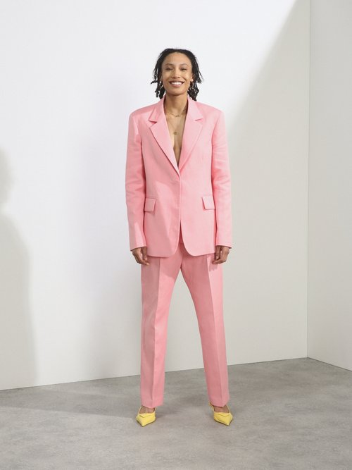 Raey - Relaxed Cotton-blend Suit Jacket Light Pink