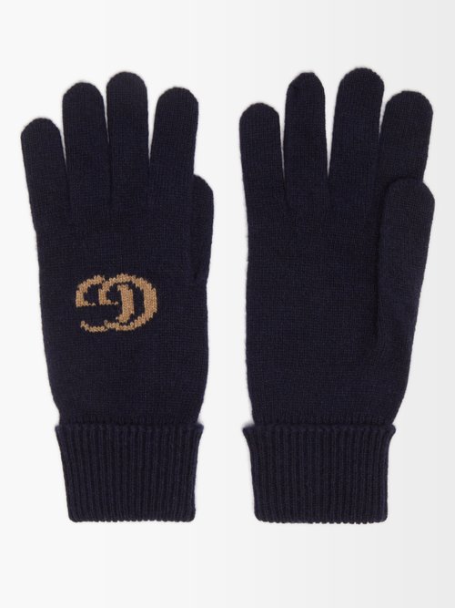 Logo-jacquard Cashmere-blend Gloves