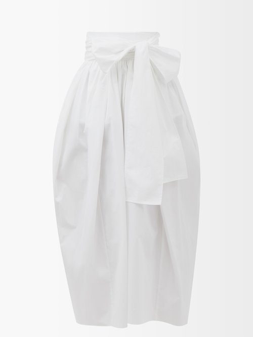 Cecilie Bahnsen Junita Waist-sash Cotton-poplin Midi Skirt