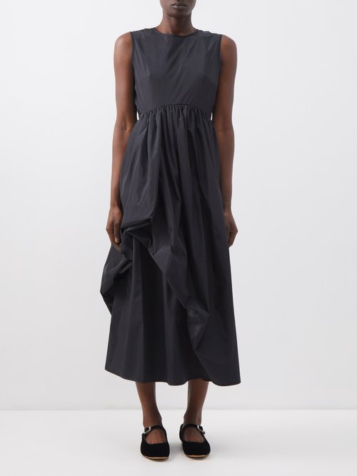 Cecilie Bahnsen Black Fang Midi Dress | ModeSens