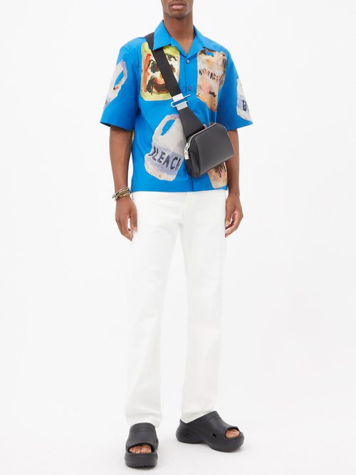 Givenchy - Josh Smith Logo-Print Cotton-Jersey T-Shirt - Blue Givenchy