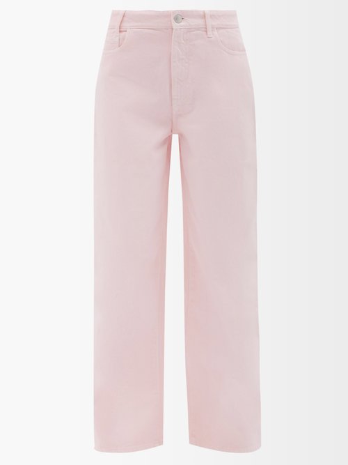 Raf Simons - Wide-leg Jeans - Womens - Light Pink