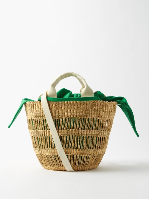 Muuñ - Line Net Basket Bag Green Multi