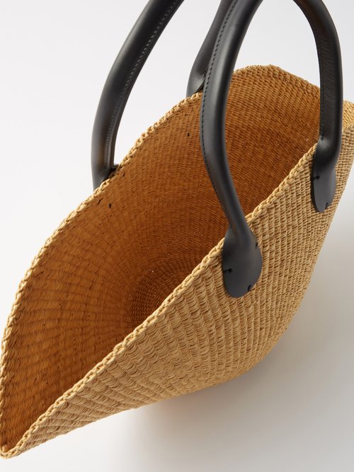 Leather Trim Basket 