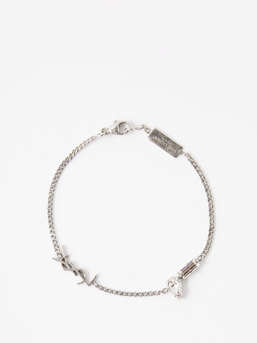 Saint Laurent Ysl-monogram & Crystal Bracelet
