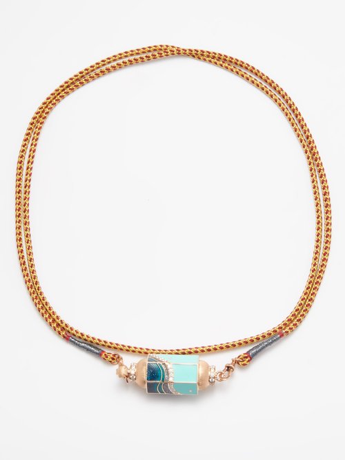 Marie Lichtenberg Waterfall Diamond & 18kt Rose Gold Necklace