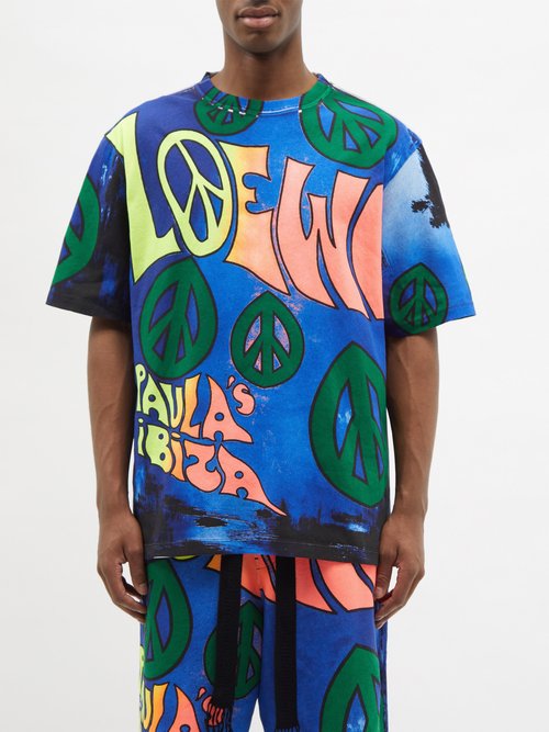 Loewe Paula's Ibiza Peace-print Cotton-blend Jersey T-shirt